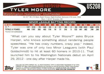 2012 Topps Update - Gold #US208 Tyler Moore Back