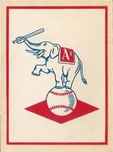 1961 Fleer Baseball Greats (F418-3) - Team Logo Decals #NNO Kansas City Athletics Front