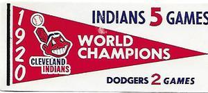 1961 Fleer Baseball Greats (F418-3) - World Series Pennant Decals #NNO 1920 World Series Front