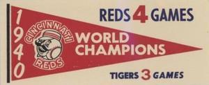 1961 Fleer Baseball Greats (F418-3) - World Series Pennant Decals #NNO 1940 World Series Front