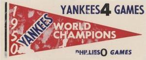 1961 Fleer Baseball Greats (F418-3) - World Series Pennant Decals #NNO 1950 World Series Front