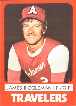 1980 TCMA Arkansas Travelers #4 James Riggleman Front