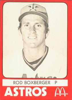1980 TCMA Columbus Astros #12 Rod Boxberger Front