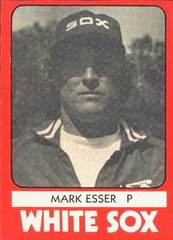 1980 TCMA Glens Falls White Sox B/W #14 Mark Esser Front