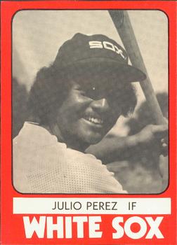 1980 TCMA Glens Falls White Sox B/W #16 Julio Perez Front