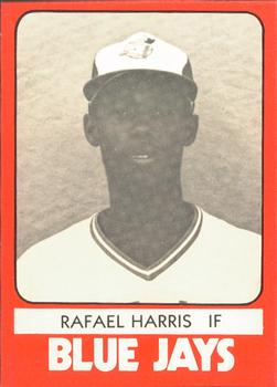 1980 TCMA Utica Blue Jays #6 Rafael Harris Front