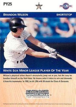 1992 Upper Deck Minor League - Player of the Year #PY25 Brandon Wilson Back