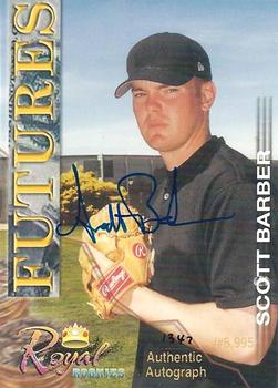 2001 Royal Rookies Futures - Autographs #34 Scott Barber Front