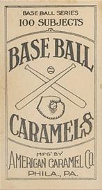 1909-11 American Caramel (E90-1) #NNO Ed Summers Back