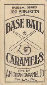 1909-11 American Caramel (E90-1) #NNO Fred Clarke Back