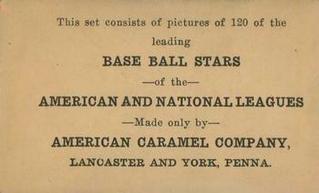 1922 E121 American Caramel Series of 120 #NNO Phil Douglas Back