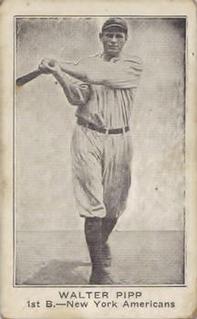 1921 American Caramel Series of 80 (E121) #NNO Wally Pipp Front