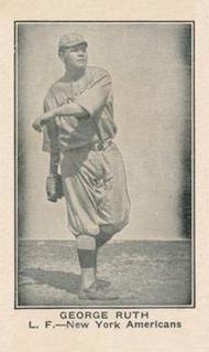 1921 American Caramel Series of 80 (E121) #NNO George Ruth Front