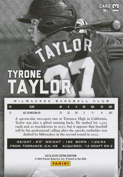 2012 Panini Elite Extra Edition #13 Tyrone Taylor Back