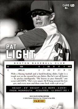 2012 Panini Elite Extra Edition #6 Pat Light Back