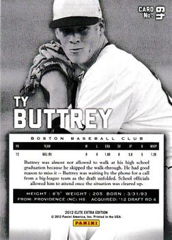 2012 Panini Elite Extra Edition #49 Ty Buttrey Back