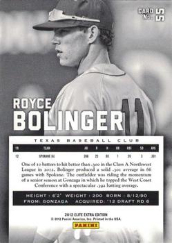 2012 Panini Elite Extra Edition #55 Royce Bolinger Back