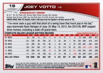 2013 Topps #19 Joey Votto Back