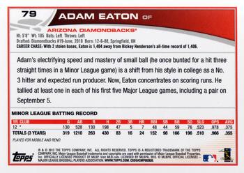 2013 Topps #79 Adam Eaton Back