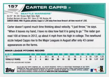 2013 Topps #157 Carter Capps Back