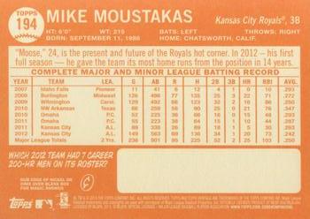 2013 Topps Heritage #194 Mike Moustakas Back