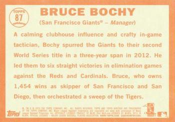 2013 Topps Heritage #87 Bruce Bochy Back