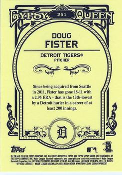 2013 Topps Gypsy Queen #251 Doug Fister Back