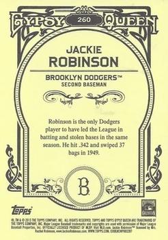 2013 Topps Gypsy Queen #260 Jackie Robinson Back