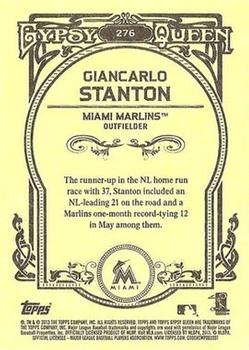 2013 Topps Gypsy Queen #276 Giancarlo Stanton Back