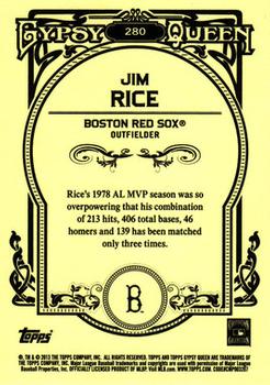 2013 Topps Gypsy Queen #280 Jim Rice Back