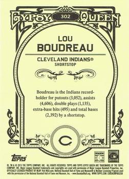 2013 Topps Gypsy Queen #302 Lou Boudreau Back