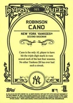 2013 Topps Gypsy Queen #321 Robinson Cano Back