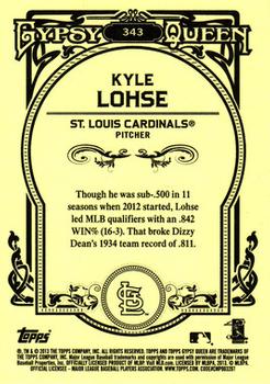 2013 Topps Gypsy Queen #343 Kyle Lohse Back