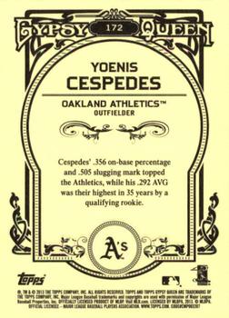 2013 Topps Gypsy Queen #172 Yoenis Cespedes Back