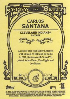 2013 Topps Gypsy Queen #179 Carlos Santana Back