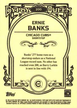 2013 Topps Gypsy Queen #200 Ernie Banks Back