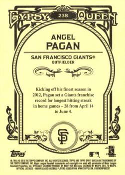 2013 Topps Gypsy Queen #238 Angel Pagan Back