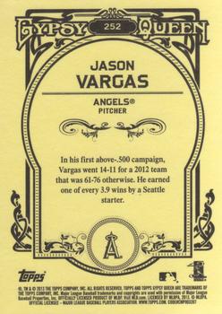 2013 Topps Gypsy Queen #252 Jason Vargas Back