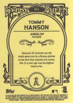 2013 Topps Gypsy Queen #301 Tommy Hanson Back