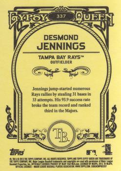 2013 Topps Gypsy Queen #337 Desmond Jennings Back
