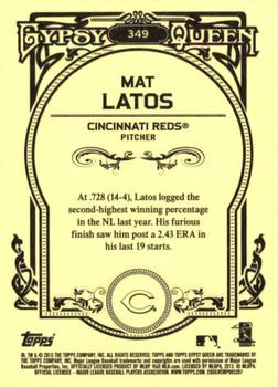 2013 Topps Gypsy Queen #349 Mat Latos Back