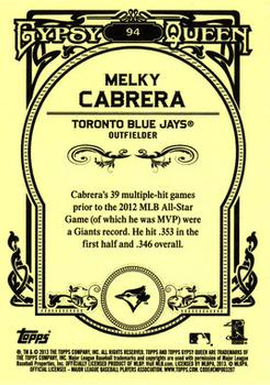 2013 Topps Gypsy Queen #94 Melky Cabrera Back