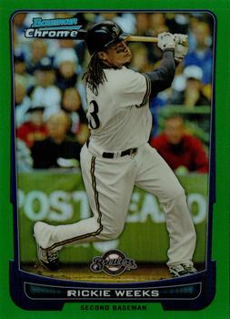 2012 Bowman Chrome - Green Refractors #143 Rickie Weeks Front