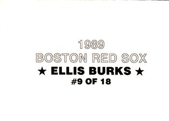 1989 Boston Red Sox Team Set (unlicensed) #9 Ellis Burks Back
