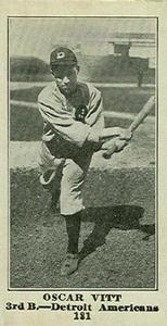 1916 Sporting News (M101-4) #181 Oscar Vitt Front