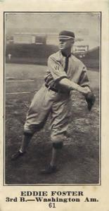 1916 Sporting News (M101-4) #61 Eddie Foster Front