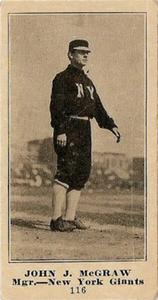 1916 Sporting News (M101-4) #116 John McGraw Front