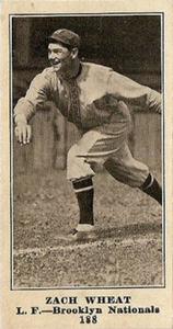 1916 Sporting News (M101-4) #188 Zack Wheat Front