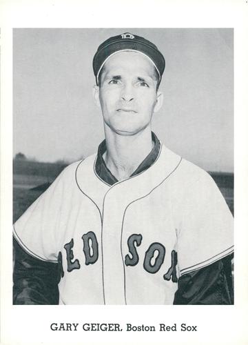 1962 Jay Publishing Boston Red Sox 5x7 Photos (Set A) #NNO Gary Geiger Front