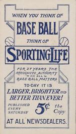 1910-11 Sporting Life M116 #NNO Les Backman Back